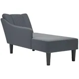 vidaXL Chaiselongue mit Rechter Armlehne Dunkelgrau Samt, - vidaXL