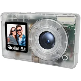 Rollei Compactline Pocket Transparent/Blau/Grün 48 MP Digitalkamera mit 4K