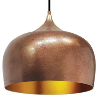 Bamyum Pendelleuchte Kreis Ø30 cm Metall Hängelampe, Kupfer Lampe