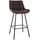 CLP Barhocker Weston 1er gepolstert Metallgestell mit Fußstütze 45 x 45 x 110 cm Braun