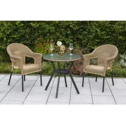 MERXX Gartenmöbel »Ravenna«, Kunststoff, 3-teilig - beige