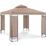 Uniprodo Gartenpavillon 3 x 3 m 160 g/m2 beige