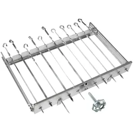 Olymp Grillspießdreher für 11 Spieße manuell Edelstahl silber