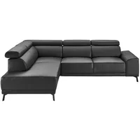 Candy 3C Candy Ecksofa »Greve B/T/H: 249/209/79 cm L-Form«, wahlweise mit motorischem Sitzvorzug, manuelle Kopfteilverstellung schwarz