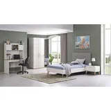 xl moebel gmbh Garnitur Kinderzimmer Kinderbett Jugendbett Bett Set 4tlg Weiß Holz