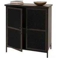 Mendler Apothekerkommode 94 x 80 x 35 cm Schwarz