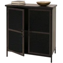 Mendler Apothekerkommode 94 x 80 x 35 cm Schwarz
