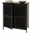 Mendler Apothekerkommode 94 x 80 x 35 cm Schwarz