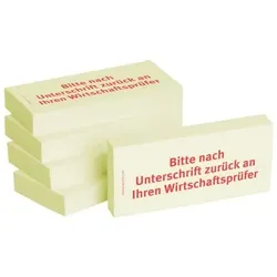 Haftnotiz Unterschr.Wirtschaft 75x35mm 5Bk