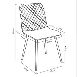 mcc direct - Metallbeinen, Designstuhl, Blau