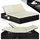 CASARIA Sonnenliege 200 x 160 x 33 cm Schwarz/Creme