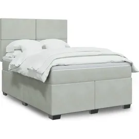vidaXL Boxspringbett 140 x 200 cm Hellgrau