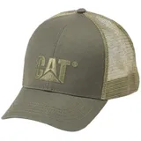 CAT Raised Logo Mesh Baseball Cap grün individuell verstellbar
