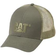 CAT Raised Logo Mesh Baseball Cap grün individuell verstellbar