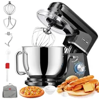CHeflee Küchenmaschine,2000W Leistungsstarke Knetmaschine, mit Knet-und Rührfunktion 6 Geschwindigkeiten Geräuscharme Teigknetmaschine 8 Liter Edelstahlschüssel Knethaken & Schneebesen Spritzschutz