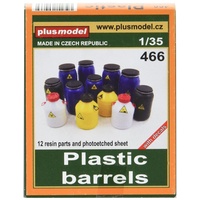 Plus Model 466 - Modellbauzubehör Plastic Barrels, grau