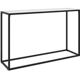 vidaXL Konsolentisch Weiß 120x35x75 cm Hartglas