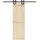 vidaXL Schiebetürbeschlag-Set 183 cm Stahl Schwarz