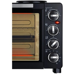 Unold Kleinküche Minibackofen All In One 30 L Backraum, 2 Kochplatten