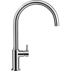 Küchenarmatur SCHOCK "HEKATE FA", silber (chrome), B:22,2cm H:37,5cm, Armaturen, Festauslauf, Temperaturbegrenzer, Wassersparfunktion, Schwenkber. 360
