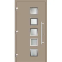 Haustür "STELLA" 79 mm RC3 Graubeige RAL 1019 beidseitig außen öffnend DIN links