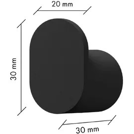 metallbude Kleiderhaken 3er-Set Palo Stahl Schwarz