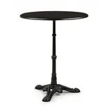 Blumfeldt Patras Bistrotisch Marmortischplatte 60cm, Gusseiserner Standfuß, schwarz