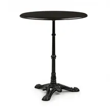 Blumfeldt Patras Bistrotisch Marmortischplatte 60cm, Gusseiserner Standfuß, schwarz