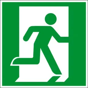 Eichner Fluchtwegsschild Fluchtweg - Notausgang 15 x 15 cm Alu
