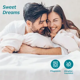 MY HOME Bettwäsche MY HOME "Dreamer in Gr. 135x200 oder 155x220 cm, ideal für Weihnachten", grau, B/L: 135cm x 200cm, 1 Stk., 1 Stk., Microfaser-Fleece, B/L: 80cm x 80cm, 2 Stk.