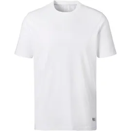 H.I.S. T-Shirt "Unterziehshirt mit Rundhals", Herren, Gr. L, weiß, Single Jersey, Obermaterial: 95% Baumwolle, 5% Elasthan, unifarben, Basic, bequem normal, Rundhals, abgesteppte Kante, Shirts T-Shirt, aus Baumwoll-Mix