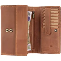MERCANO Premium Vintage Echtleder Damen-Geldbeutel Braun mit RFID-Schutz I inkl. Geschenkbox, Portemonnaie für Frauen mit viel Platz und Münzfach, Brieftasche Geldtasche Geldbörse Portmonee
