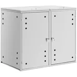 Uniprodo Mülltonnenbox 80 x 118 x 136 cm silber