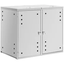 Uniprodo Mülltonnenbox 80 x 118 x 136 cm silber