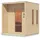 Karibu Design Saunahaus Arcadia Blackline - 73 mm naturbelassen Inkl. Terrasse Ohne Ofen