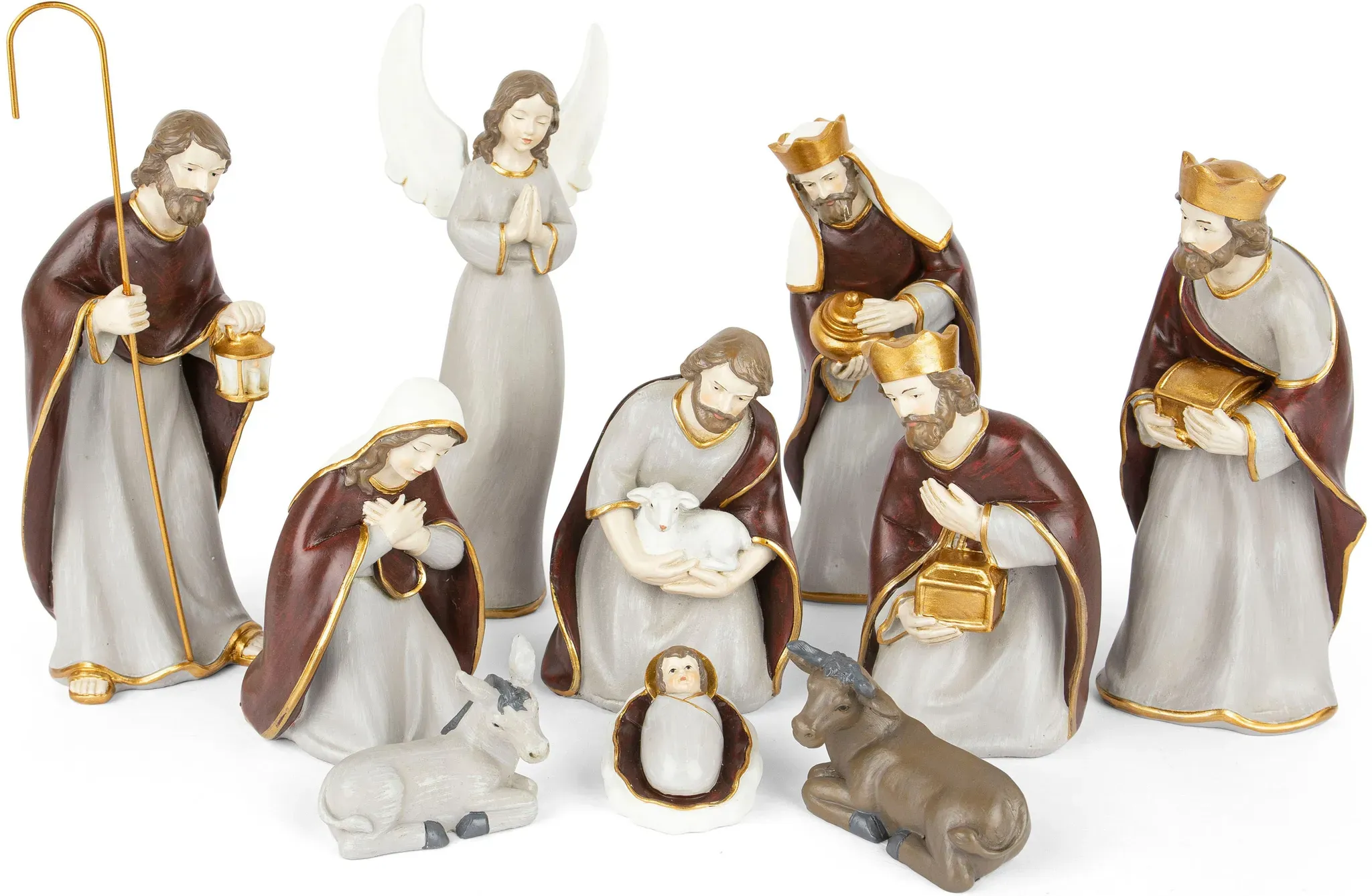 Krippenfigur RIFFELMACHER & WEINBERGER "Weihnachtsdeko", weiß (bunt), H:19cm, Polyresin, Dekofiguren, aus Polyresin, Höhe ca. 6 cm bis 19 cm