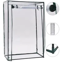 vidaXL Gewächshaus Stahl Transparent 0 mm 0,51 m2