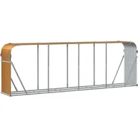 VidaXL Kaminholzunterstand Holzoptik 300x45x100 cm Verzinkter Stahl - Braun