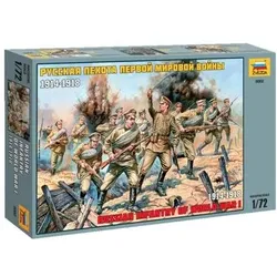 ZVEZDA 500788082 1:72 WWI Figuren-Set Russische Infanterie 1914-1918