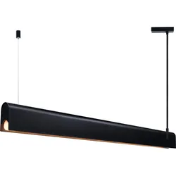 Pendelleuchte "Beau", schwarz, B:100,00cm H:8,50cm L:100,00cm, DESIGN FOR THE PEOPLE, Lampen, Skandinavischer Minimalismus, Schlankes Design, Glühbirne enthalten