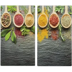 zeller Herdabdeckplatten"Spices", 2er-Set