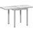 Merxx Balkonausziehtisch 130 x 65 x 75 cm silber/grau