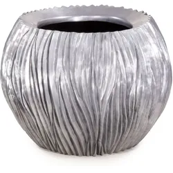 River großer Übertopf - wellenartige Oberfläche Ø 80 cm, Höhe 60 cm aluminium