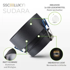 SSC-LUXon Sudara 1 rund schwarz Aluminium, Glas