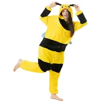 Katara Partyanzug Waldtiere Jumpsuit Kostüm Overall Erwachsene S-XL, Karneval - Kostüm, Kigurumi - Biene schwarz - gelb XL (175-185cm) gelb|schwarz Körpergröße XL (175-185 cm)