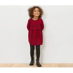 Tchibo - Kinder-Jersey-Kleid - Mädchen - Gr. 110/116 - schwarz/kariert