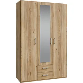 Forte Drehtürenschrank 2-türig 133,2 x 210,5 x 54,2 cm Mauvella Eiche