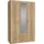 Forte Drehtürenschrank 2-türig 133,2 x 210,5 x 54,2 cm Mauvella Eiche