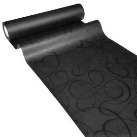 JUNOPAX Papier Tischläufer 50m x 0,40m, Loop schwarz