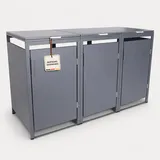 Albatros Mülltonnenbox 3er Hauswandversion 204 cm grau